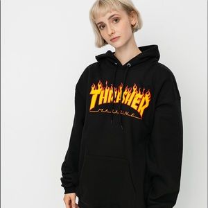 THRASHER Flame Hoodie, Like new!